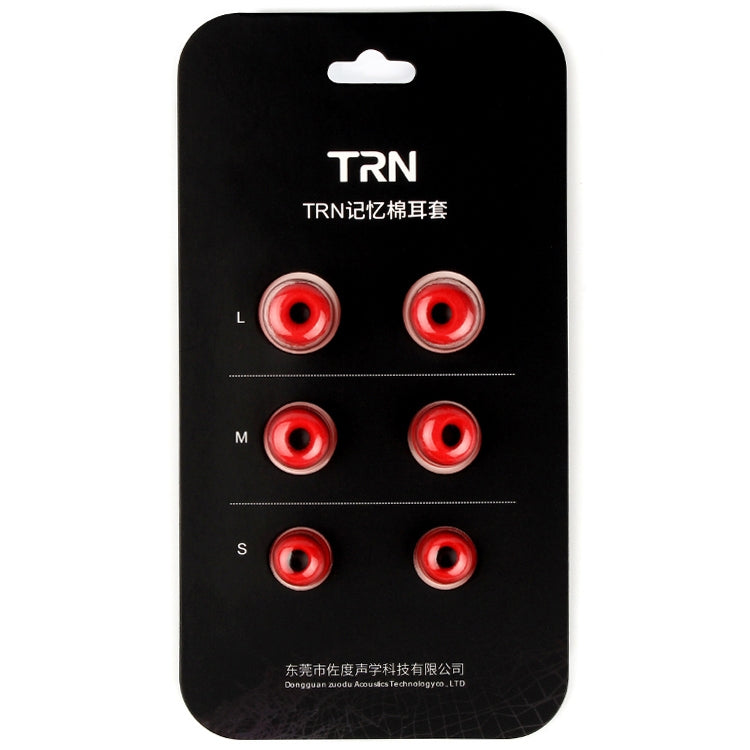 TRN Earphone Silicone Memory Foam Tapón para los Oídos (Rojo)