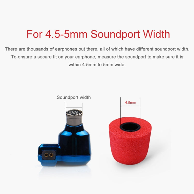 TRN Earphone Silicone Memory Foam Ear Plug (Red)