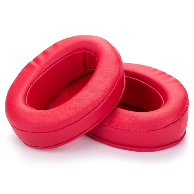 Estuches protectores de Auriculares biselados de Cuero ovalado para Brainwavz HM5 / Philip SHP9500 (Rojo)