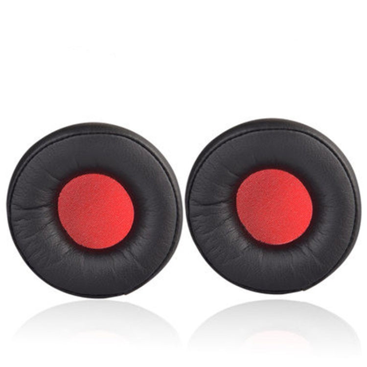Funda Protectora de Cuero con Esponja para Auriculares Jabra MOVE (Negro Rojo)