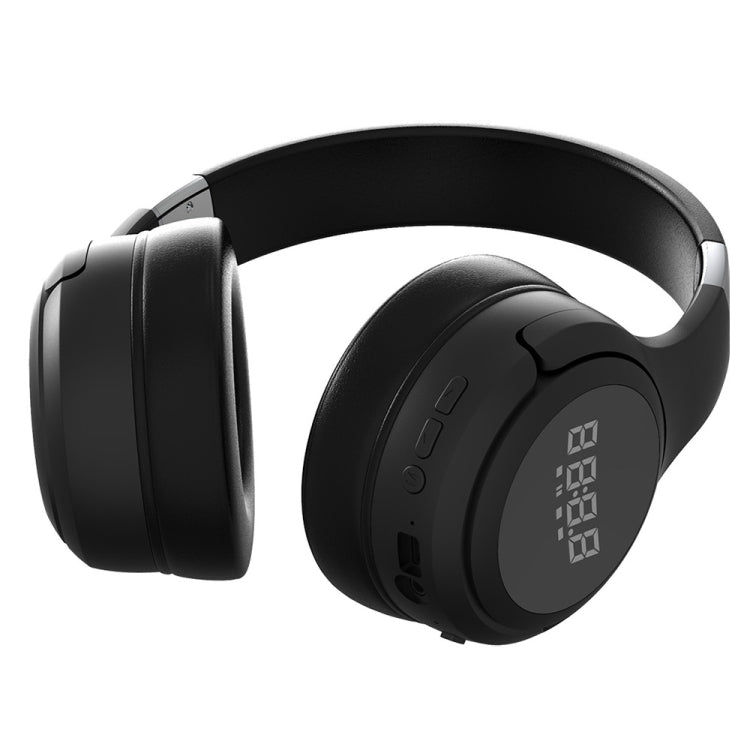 ZEALOT B28 Stereo Bluetooth Music Headphones with Foldable Headband with Screen (Black)