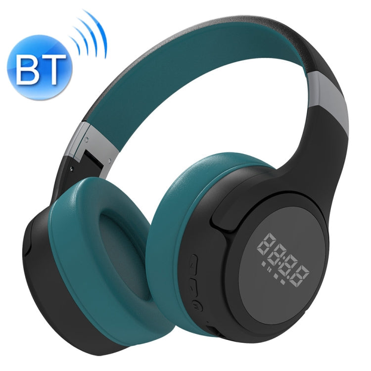 ZEALOT B28 Casque de musique stéréo Bluetooth avec bandeau pliable avec écran (vert foncé)