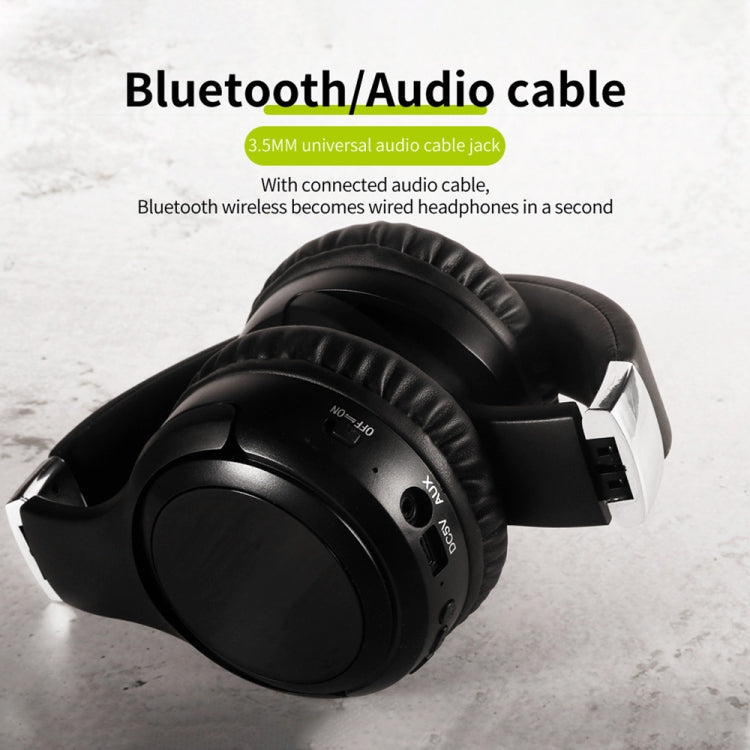 ZEALOT B28 Casque de musique stéréo Bluetooth avec bandeau pliable avec écran (Noir)