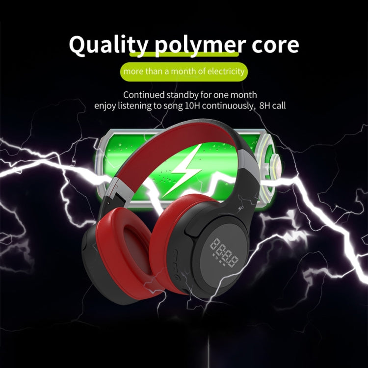 ZEALOT B28 Auriculares de música Stereo Bluetooth con Diadema plegable con Pantalla (verde oscuro)