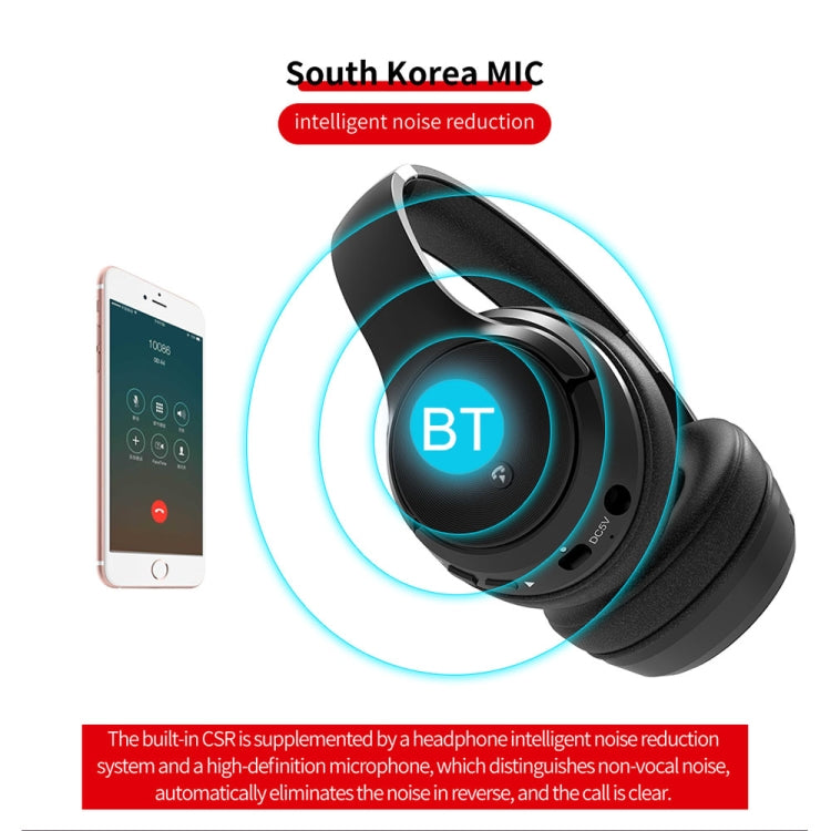 ZEALOT B36 Casque de musique stéréo Bluetooth avec bandeau pliable (Rouge)