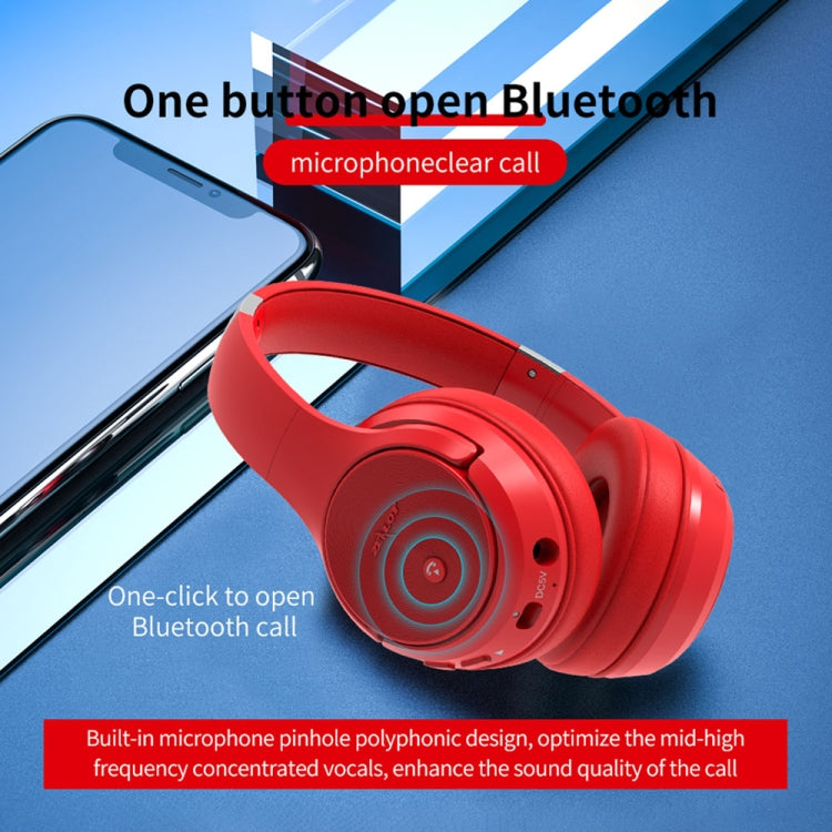 ZEALOT B36 Casque de musique stéréo Bluetooth avec bandeau pliable (Rouge)