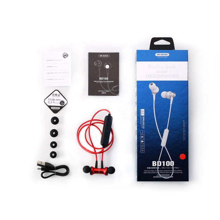 WK BD100 Sweatproof Sweatproof Bilateral Sports TWS Bluetooth 5.0 Earphone (Black)