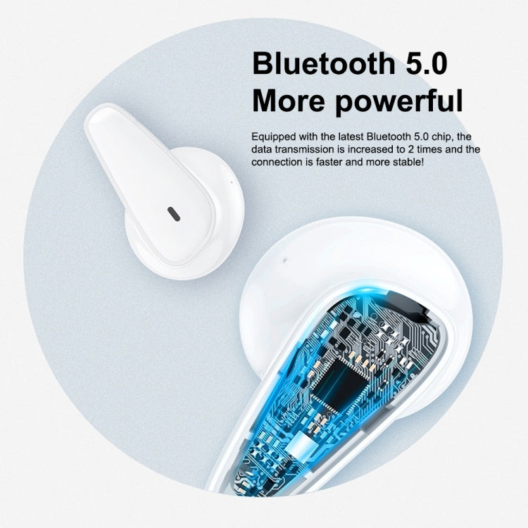WK V10 WHITE DERE SERIES TWS IPX4 Waterproof In-EAR Bluetooth 5.0 Earphone with Charging box