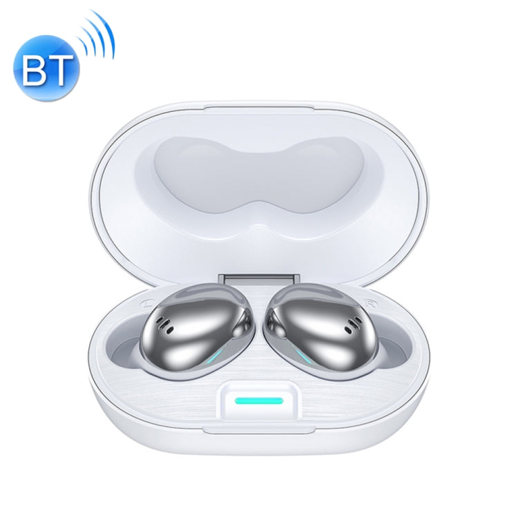 WK V36 TWS Wireless TWS Metal Saucer Bluetooth 5.0 Earphone with Charging Box (White)