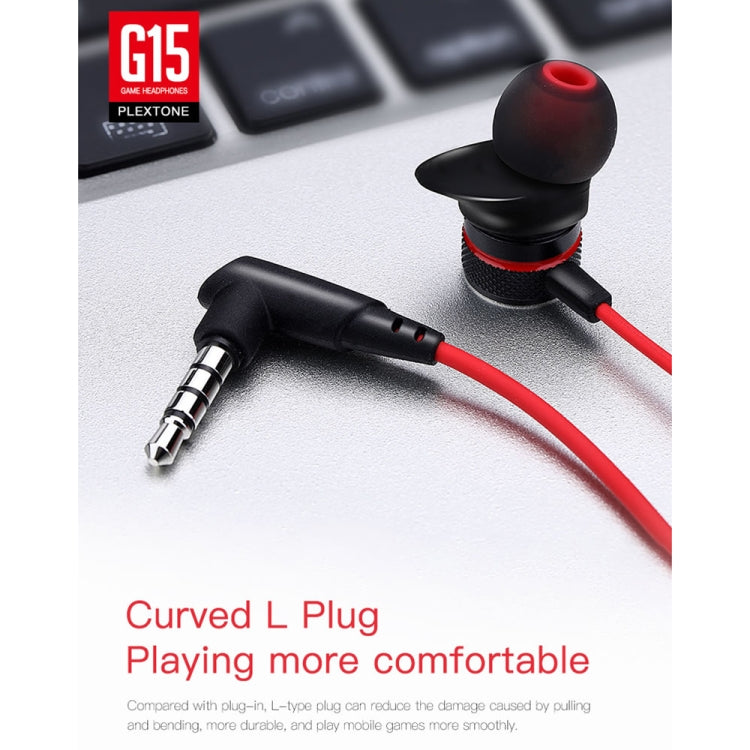 Plextone G15 Auriculares para juegos de 3.5 mm Stereo Magnético con Cable en la Oreja y Micrófono (Rojo)