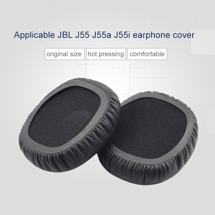 For JBL J55 / J55a / J55i Headphones Imitation Leather + Soft Foam Headphone Protective Case Earmuffs One Pair (Black)