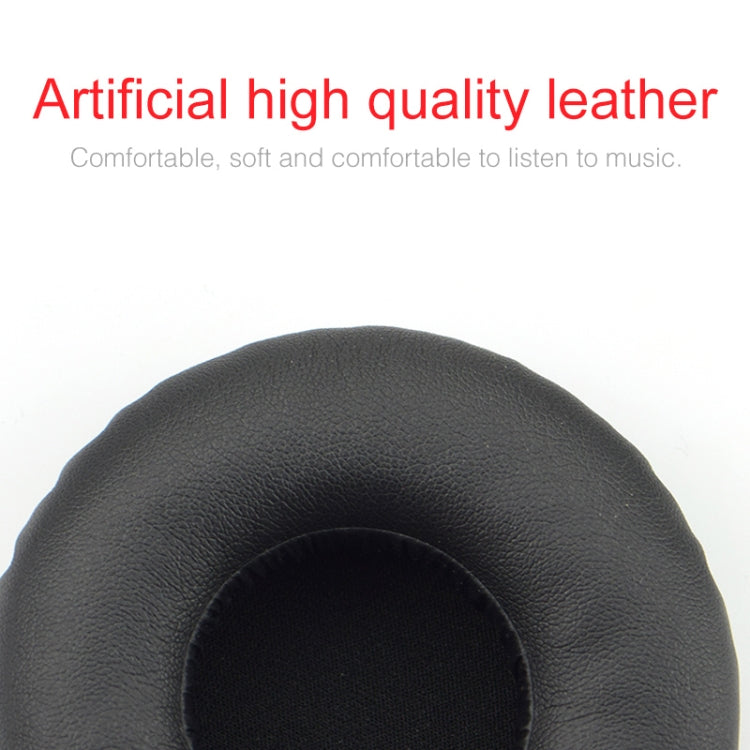 For JBL Synchros S400BT Headphones Imitation Leather + Memory Foam Soft Headphone Protective Cover Earmuffs One Pair (Black)