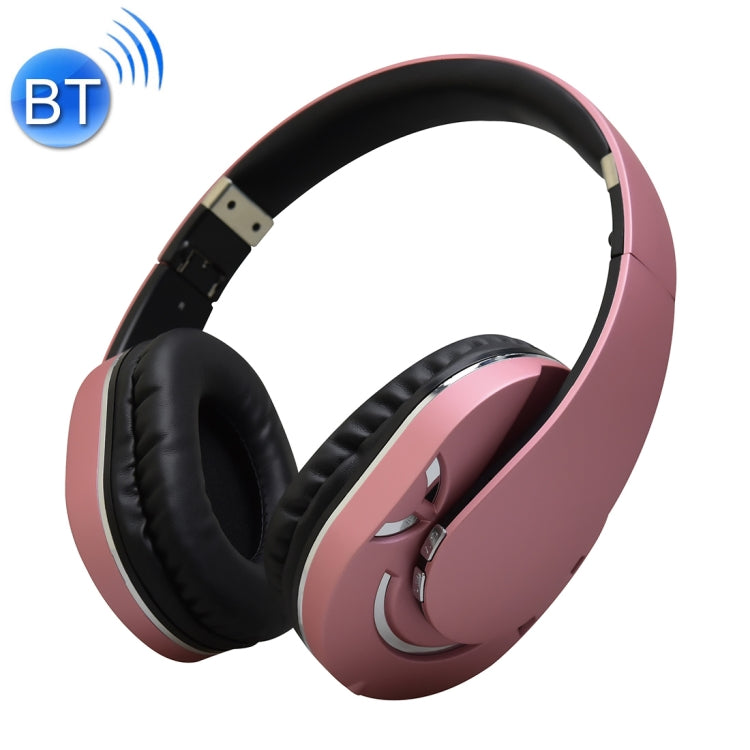 BTH-878 Foldable Wireless Bluetooth V4.1 Headphones with Stereo Sound (Pink)
