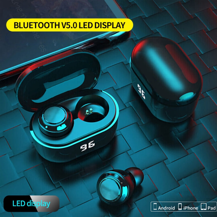 A6 Bluetooth 5.0 True Wireless Bluetooth Earphone with Charging Box (Black)