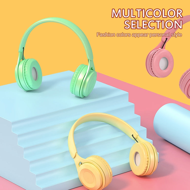 Auriculares Bluetooth Macaron con calidad de Sonido de alta fidelidad Y08 compatible con llamadas y Tarjeta TF y AUX de 3.5 mm (amarillo)