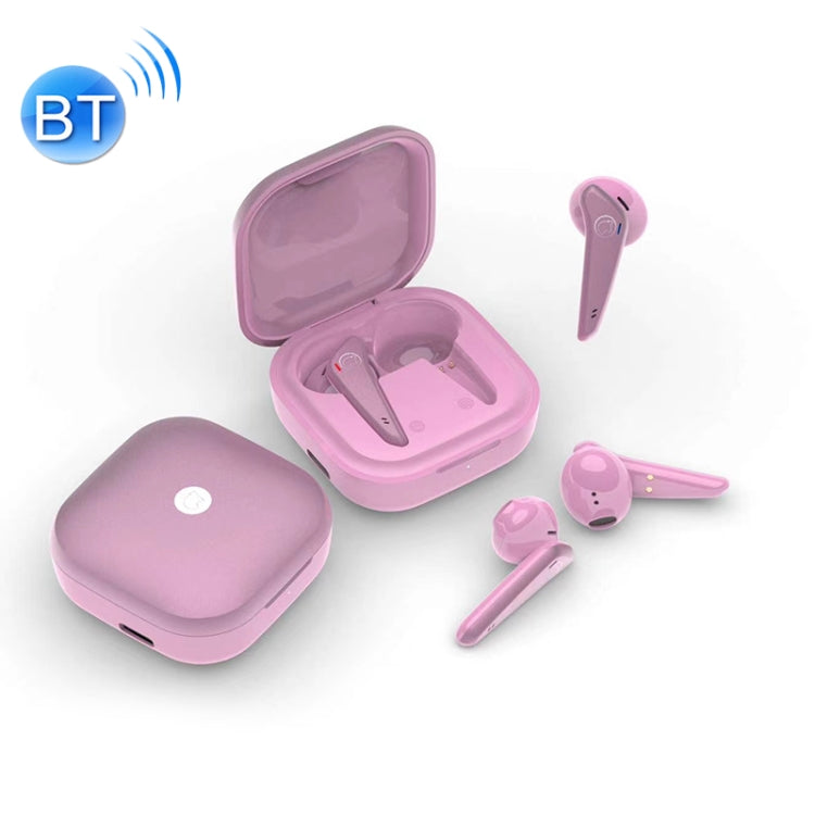TWS-Q7 TRUE STEREO WALEESS BLUETOOTH AUTO BLUETOOTH WITH CHARGING BOX (Pink)