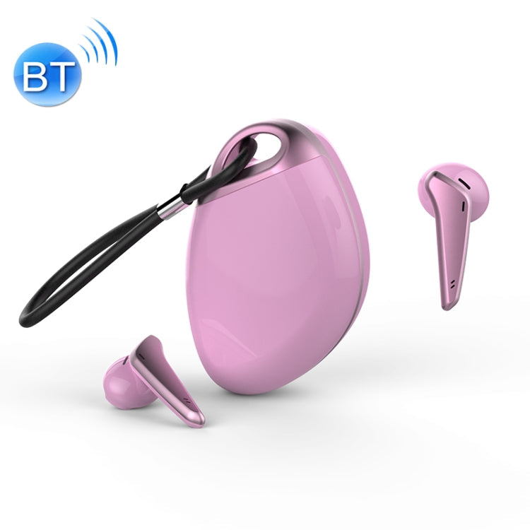 TWS-Q7S STEREO TRUE TRUE WIRELESS BLUETOOTH AUENO DE BLUETOOTH WITH CHARGING BOX AND LANYARD (PINK)