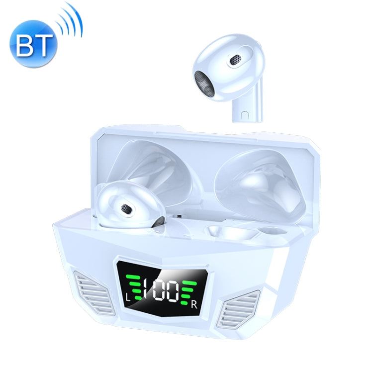 Auriculares Bluetooth de reducción de ruido Inteligente de SEMI-IN-ORA M33 IPX5 con compartimento de Carga (Blanco)