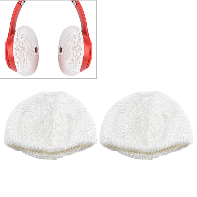 Housse de protection anti-poussière pour casque tricoté 2 PCS pour Beats Solo2 / Solo3 (Blanc)