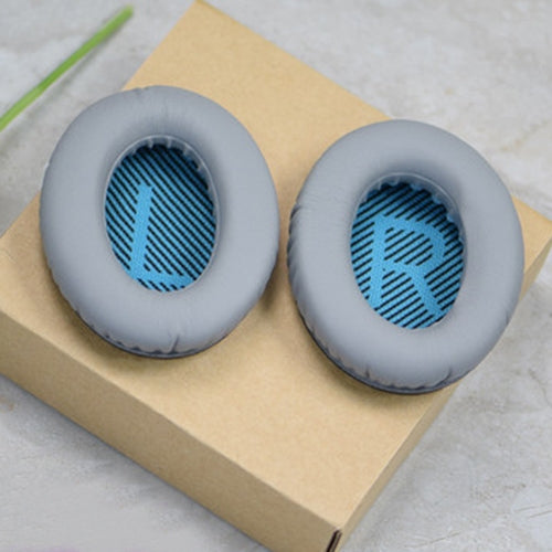 Soft Earmuff Headphone Cover with LR Cotton for BOSE QC2 / QC15 / AE2 / QC25 / QC35 (Gray + Blue)