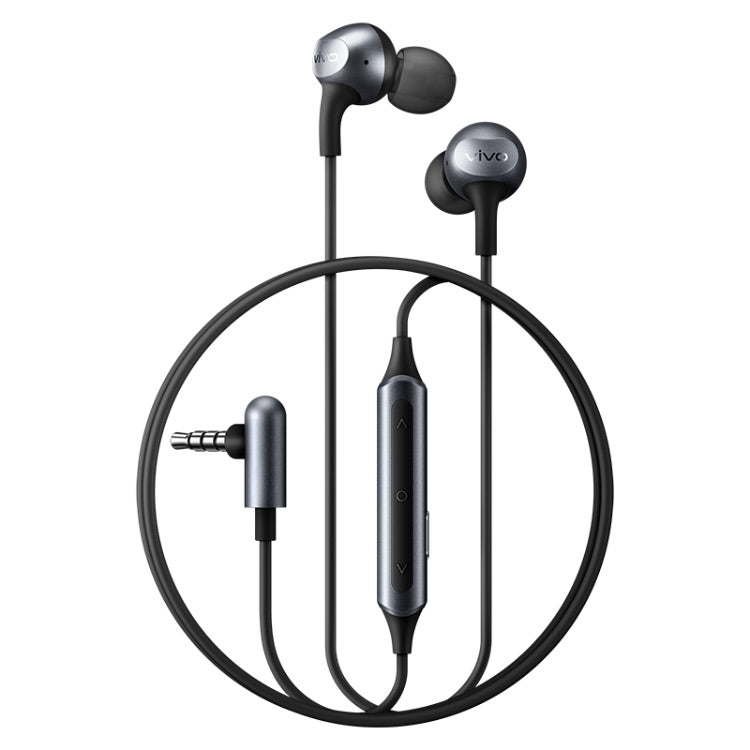 Original Vivo HP2035 6020001 3.5mm L Interface Jack In-ore Wire Control Earphone with Microphone (Grey)
