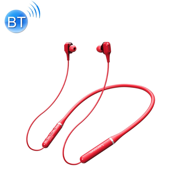 Original Lenovo XE66 Reducción de ruido Inteligente 8D Subwoofer Magnético Sports Bluetooth Auriculares Bluetooth Soporte Llamada de manos libres (Rojo)
