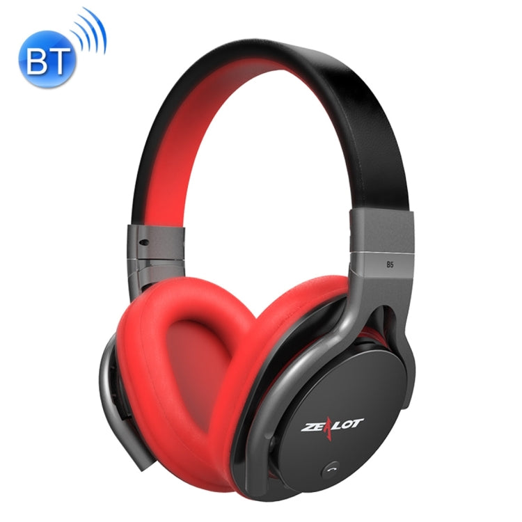 Zealot B5 Headband Bluetooth Stereo Music Headset for iPhone Galaxy Huawei Xiaomi LG HTC and other Smart Phones (Red)