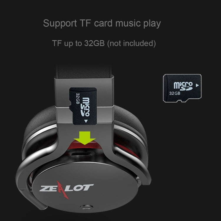 Zealot B5 Bandeau Bluetooth Stéréo Musique Casque pour iPhone Galaxy Huawei Xiaomi LG HTC et autres téléphones intelligents (Rouge)