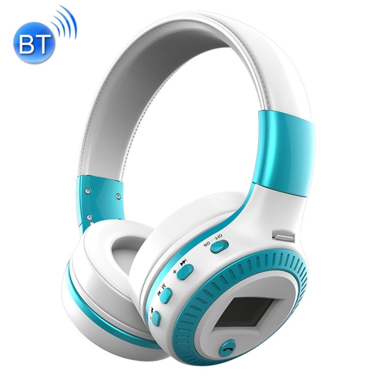 Zealot B19 Casque de musique stéréo Bluetooth avec écran pour iPhone Galaxy Huawei Xiaomi LG HTC et autres téléphones intelligents (Bleu)