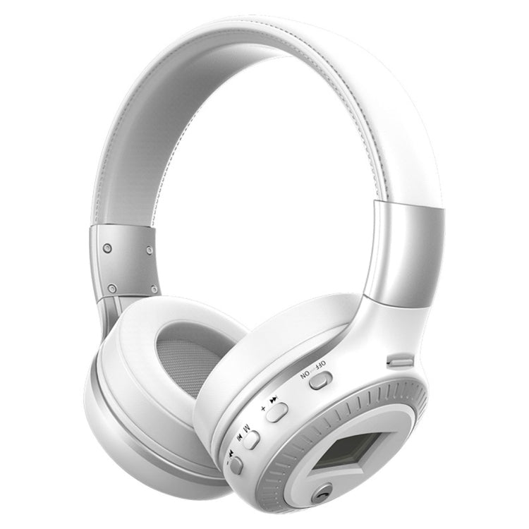 Zelot B19 Stereo Bluetooth Music Headphones with Display for iPhone Galaxy Huawei Xiaomi LG HTC and Other Smart Phones (White)