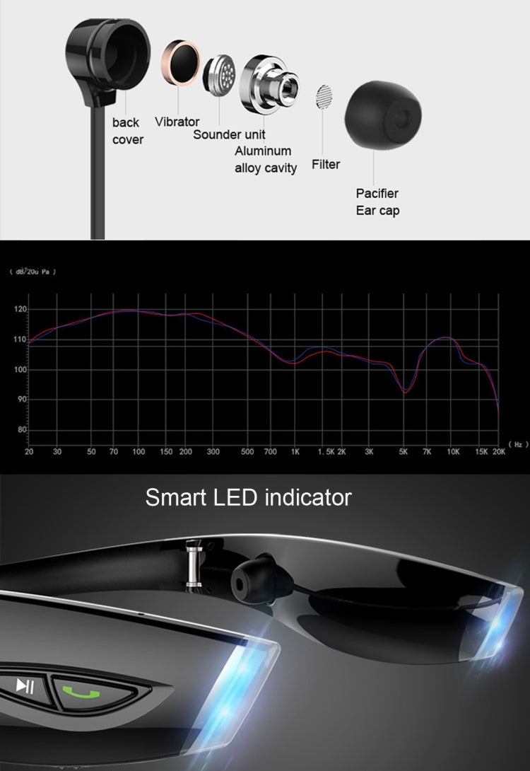 Zealot H1 Bluetooth 4.0 Casque stéréo à réduction de bruit pour iPhone Galaxy Huawei Xiaomi LG HTC et autres téléphones intelligents (Noir)