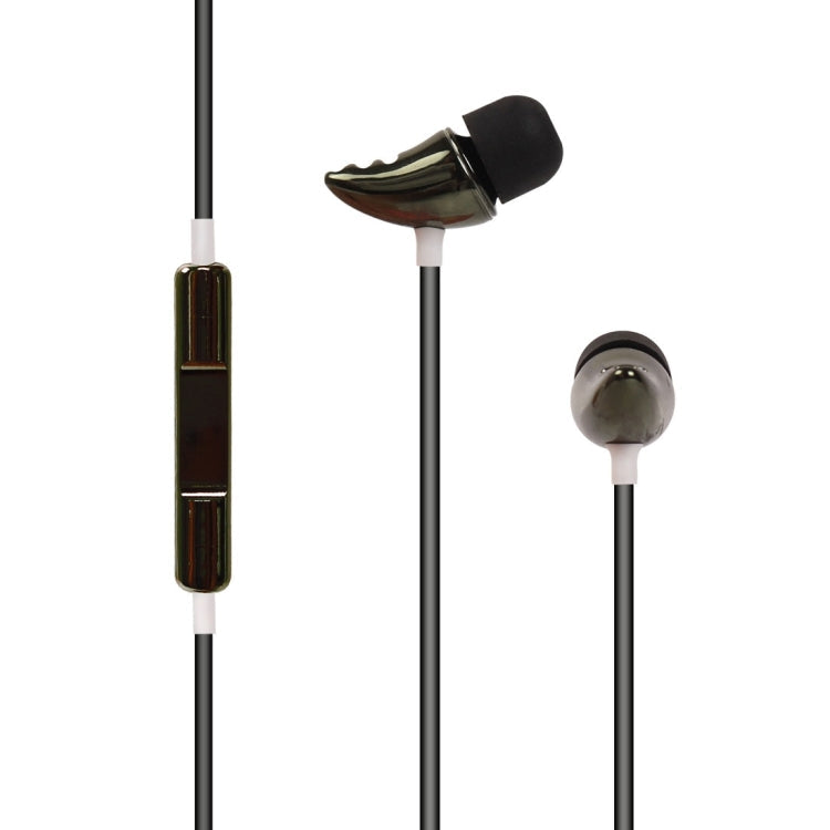 Auricular con Cable en el Oído de pimienta pequeña con Micrófono Cable: 1.2m (Negro)