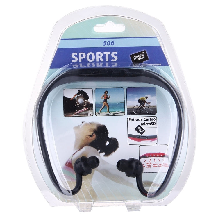 506 Life Écouteurs de sport stéréo sans fil Écouteurs intra-auriculaires étanches à la transpiration avec fente pour carte Micro SD