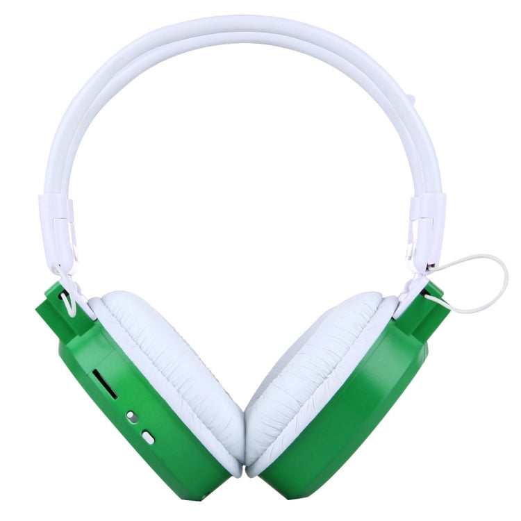 SH-S1 Foldable HiFi Stereo Wireless Sports Headphones with LCD Screen to Show Track Information and SD/TF Card for Smartphones and iPad and Laptops and Notebooks and MP3 or Other Audio Devices (Green)