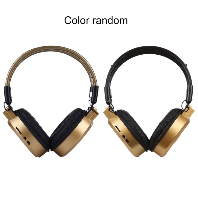 SH-S1 Foldable HiFi Stereo Wireless Sports Headphones with LCD Screen to Show Track Information and SD/TF Card for Smartphones and iPad and Laptops and Notebooks and MP3 or Other Audio Devices (Gold)