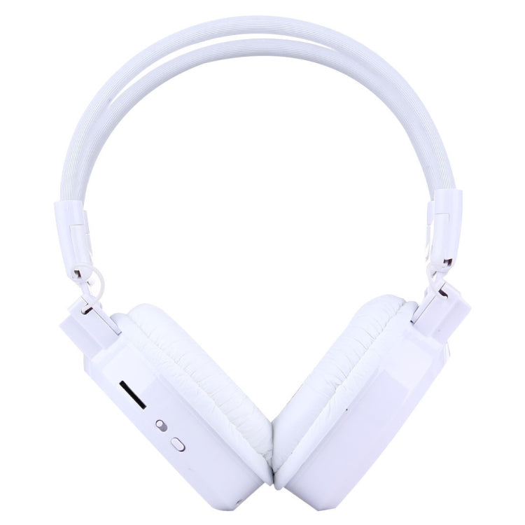 SH-S1 Foldable HiFi Stereo Wireless Sports Headphones with LCD Screen to Show Track Information and SD / TF Card for Smartphones and iPad and Laptops and Notebooks and MP3 or Other Audio Devices (White)
