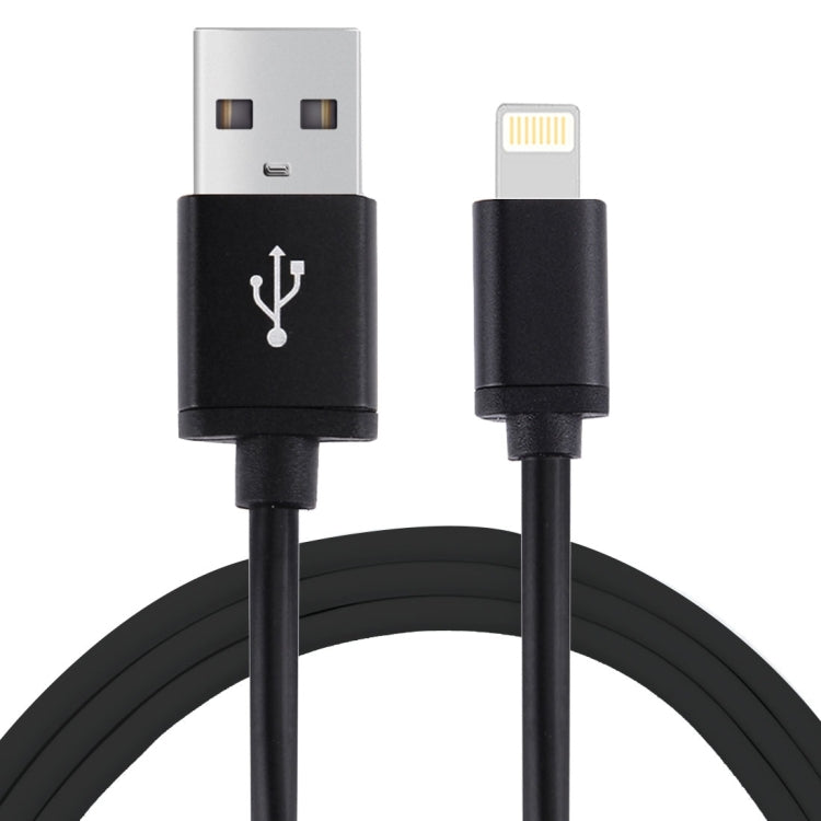 Câble de chargement de synchronisation de données USB 1M 3A 8 broches pour iPhone iPad Diamètre: 4cm (Noir)