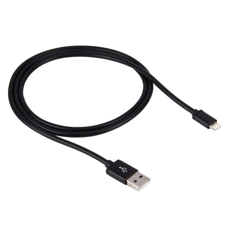 1M 3A 8 Pin auf USB Datensynchronisations-Ladekabel für iPhone iPad Durchmesser: 4 cm (Schwarz)