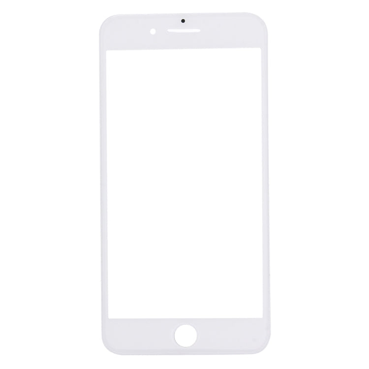2 en 1 pour iPhone 7 (lentille en verre extérieure d'écran avant d'origine + cadre d'origine) (blanc)