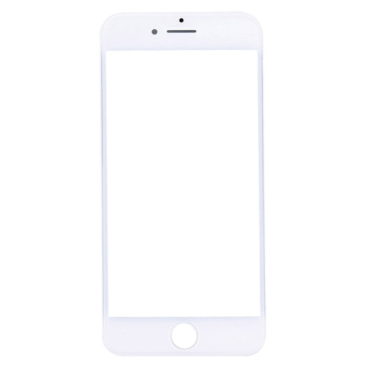 Front Screen Outer Glass Lens with Front LCD Screen Bezel Frame for iPhone 7 (White)