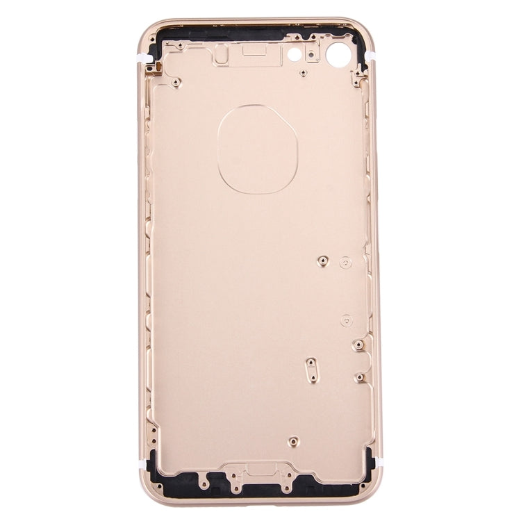 5 in 1 For iPhone 7 (Battery Cover + Card Tray + Volume Control Key + Power Button + Mute Switch Vibrator Key) Full Assembly Housing Cover (Gold)