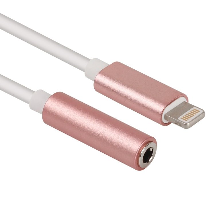 8 Pin to 3.5mm Audio Adapter length: about 12cm compatible with iOS 13.1 or higher (Rose Gold)