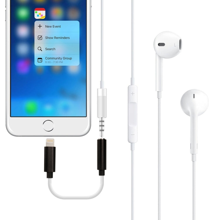 8 Pin to 3.5mm Audio Adapter length: about 12cm compatible with iOS 13.1 or higher (White)