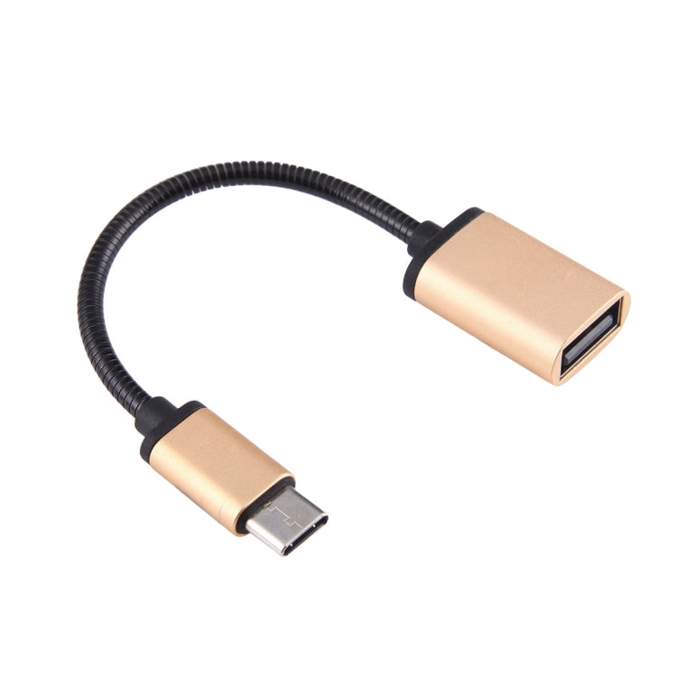 3.3" USB Type C Male Metal Wire OTG Cable Charging Data Cable For Galaxy S8 &amp; S8+ / LG G6 / Huawei P10 &amp; P10 Plus / Oneplus 5 / Xiaomi Mi6 &amp; Max 2 / and other Smartphones ( Golden)