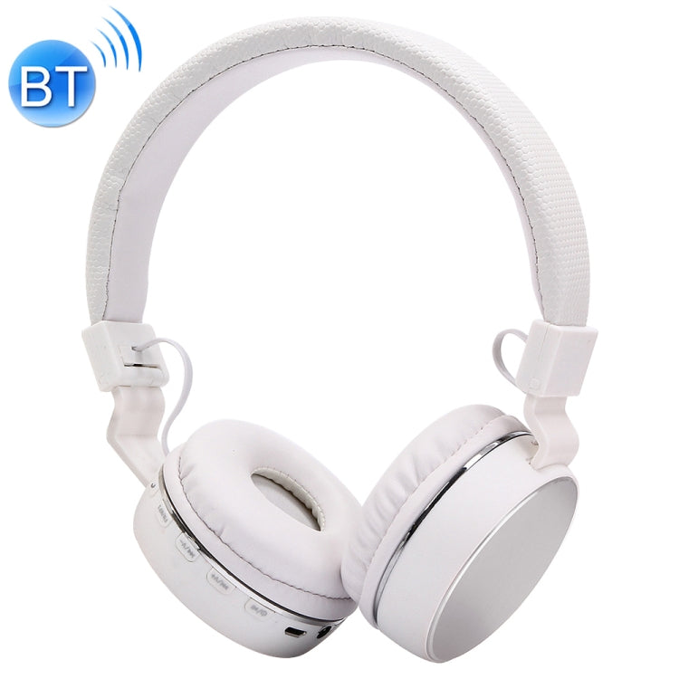 Foldable Stereo Wireless Bluetooth Headphones with Headband SH-16 Supports 3.5mm Audio Hands-Free Calls TF Card and FM for iPhone iPad iPod Samsung HTC Sony Huawei Xiaomi and Other Audio Devices (Silver)