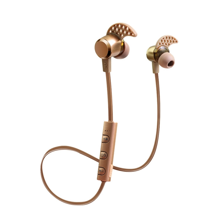 KIN-88 in-88 Wire Control Bluetooth Headset with Microphone (Gold)