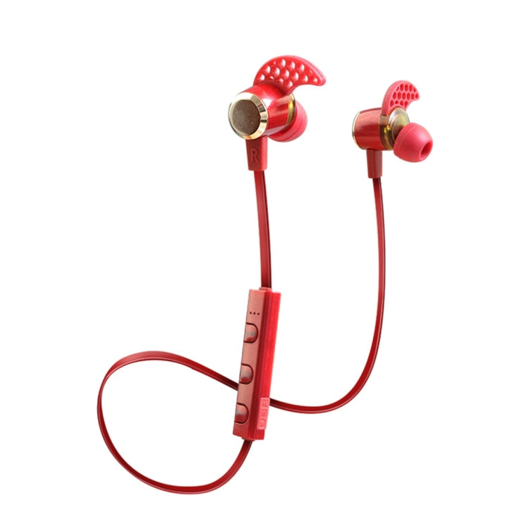 Auricular Bluetooth de Control de alambre in-88 KIN-88 con Micrófono (Rojo)