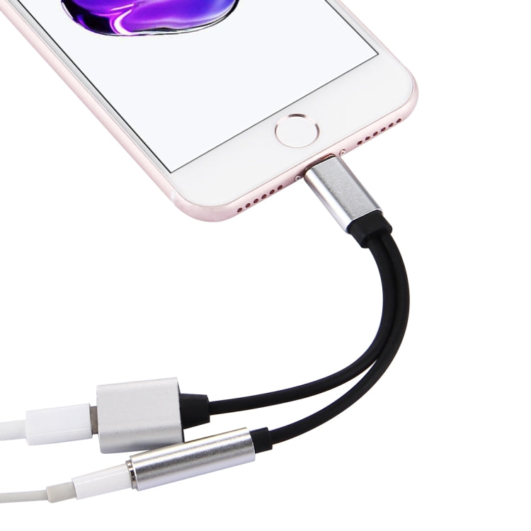 10 cm 8-polige Buchse und 3,5-mm-Buchse Audio auf 8-poligen Stecker Ladekabel unterstützt iOS 10.3.1 (Silber)