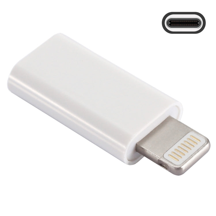 Enkay Hat-Prince HC-6 Adaptateur de port Mini ABS USB-C / Type-C 3.1 à 8 broches (Blanc)