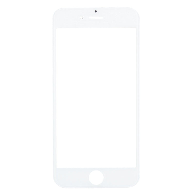 Lentille extérieure en verre d'écran avant avec cadre de lunette d'écran LCD avant et adhésif OCA transparent pour iPhone 7 (blanc)